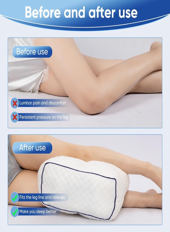MINUPWELL 6.5" Knee Pillow for Side Sleepers - 100% Shredded Memory Foam Leg Pillow for Side Sleeping - Between Leg & Under Hip Pillow - Relieving Leg, Back, and Knee Pain - High Supportive - Image 4